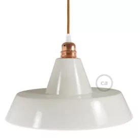 Industrial ceramic lampshade for suspension - Made in Italy
