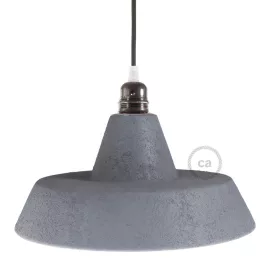 Industrial ceramic lampshade for suspension - Made in Italy