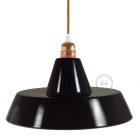 Industrial ceramic lampshade for suspension - Made in Italy