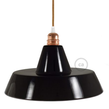 Industrial ceramic lampshade for suspension - Made in Italy