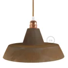Industrial ceramic lampshade for suspension - Made in Italy