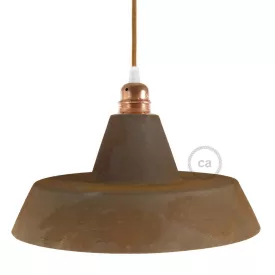 Industrial ceramic lampshade for suspension - Made in Italy