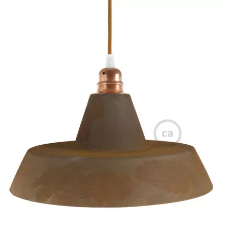 Industrial ceramic lampshade for suspension - Made in Italy