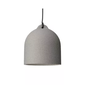    BELL M CERAMIC LAMP SHADE FOR SUSPENSION - MADE IN ITALY CEMENT EFFECT - WHITE
