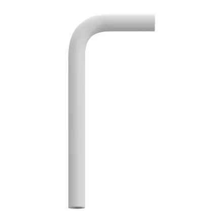 14 cm curved metal extension tube