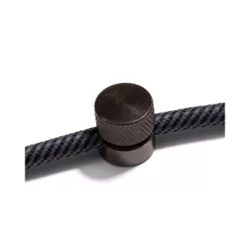    Sarè - Wall-mountable metal cable clamp for fabric cables, black