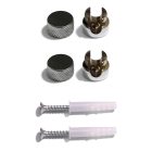 Sarè - Wall mount, metal cable clamp for fabric cables - 2 pieces