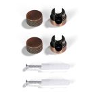 Sarè - Wall mount, metal cable clamp for fabric cables - 2 pieces