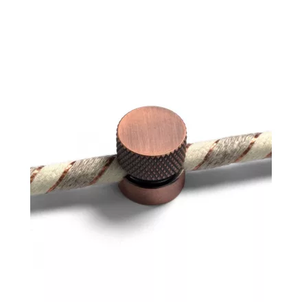  CREATIVE-CABLES SARÈ - WALL-MOUNTABLE METAL CABLE CLAMP FOR FABRIC CABLES FCM01RAS cable clamp