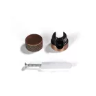  CREATIVE-CABLES SARÈ - WALL-MOUNTABLE METAL CABLE CLAMP FOR FABRIC CABLES FCM01RAS cable clamp