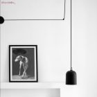 Wall-mounted universal guide rail for fabric cables and lighting 2x0.75 and 3x0.75