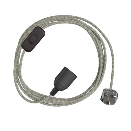 SnakeBis Zig-Zag - Cabling with lamp holder and textile cable Zig-Zag effect