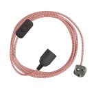 SnakeBis Zig-Zag - Cabling with lamp holder and textile cable Zig-Zag effect