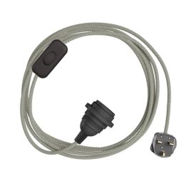   SnakeBis Zig-Zag lampshade - Wires with lamp socket and textile cable with Zig-Zag effect