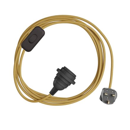 SnakeBis lampshade - Wires with lamp socket and colored textile cables