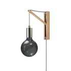 Metal wall lamp with plug