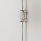 Metal wall lamp with plug