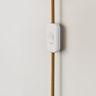 Metal wall lamp with plug