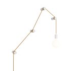 Portable Snake lamp with metal lamp holder and plug, 4 Rolé wooden guides