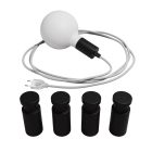 Portable Snake lamp with metal lamp holder and plug, 4 Rolé wooden guides