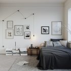 Portable Snake lamp with metal lamp holder and plug, 4 Rolé wooden guides