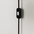 Metal wall lamp with plug