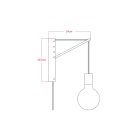 Metal wall lamp with plug