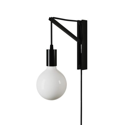 Metal wall lamp with plug