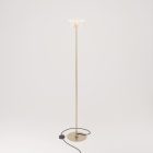 MAG-Y floor lamp with round metal base and transparent Ghost bulb