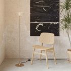 MAG-Y floor lamp with round metal base and transparent Ghost bulb