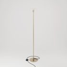 MAG-Y floor lamp with round metal base and transparent Ghost bulb