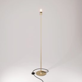   MAG-Y floor lamp with round metal base and lampshade attachment
