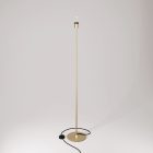 MAG-Y floor lamp with round metal base and lampshade attachment