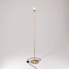 MAG-Y floor lamp with round metal base and lampshade attachment