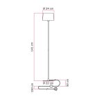 MAG-Y floor lamp with round metal base and Athena shade