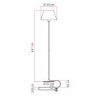 MAG-Y floor lamp with round metal base and Impero M shade