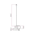 MAG-Y floor lamp with round metal base and lampshade attachment