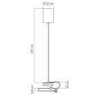 MAG-Y floor lamp with round metal base and Cilindro M shade