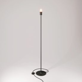   MAG-Y floor lamp with round metal base and lampshade attachment