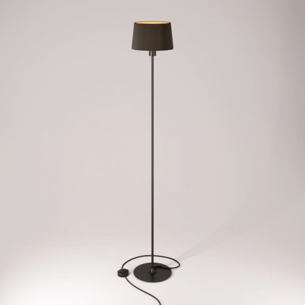 MAG-Y floor lamp with round metal base and Athena shade