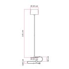 MAG-Y floor lamp with round metal base and Athena shade