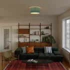 Medium-sized fabric ceiling lamp - Made in Italy