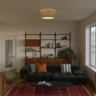 Medium-sized fabric ceiling lamp - Made in Italy