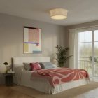Large fabric ceiling lamp – Made in Italy