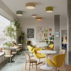 Large fabric ceiling lamp – Made in Italy