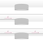 Large fabric ceiling lamp – Made in Italy