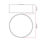 Large fabric ceiling lamp – Made in Italy