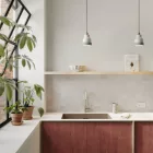 Two-color ceramic Vaso lampshade, Materia collection - Made in Italy