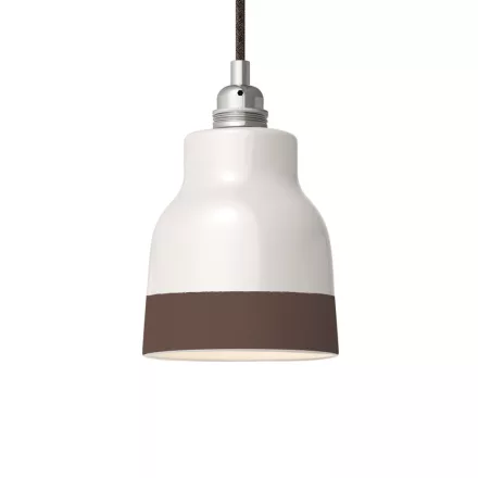 Two-color ceramic Vaso lampshade, Materia collection - Made in Italy
