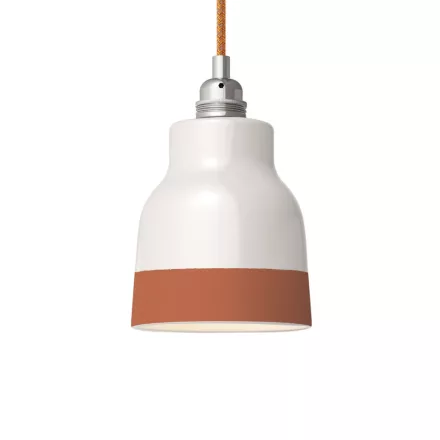 Two-color ceramic Vaso lampshade, Materia collection - Made in Italy